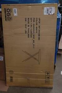 lot 40 image: Folding IndoorOutdoor Plastic Cocktail Table - White