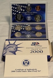 lot 47 image: 2000 Proof Set - original package with COA
