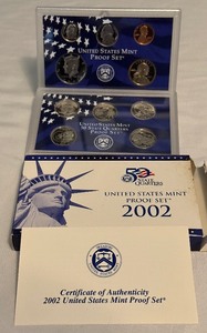 lot 49 image: 2002 Proof Set - original package with COA