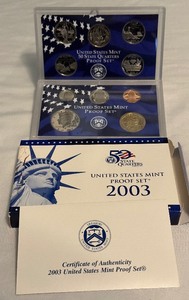 lot 50 image: 2003 Proof Set - original package with COA