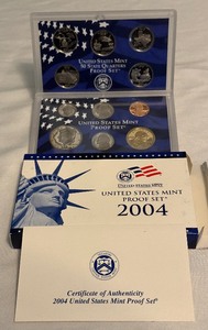 lot 51 image: 2004 Proof Set  - original package with COA