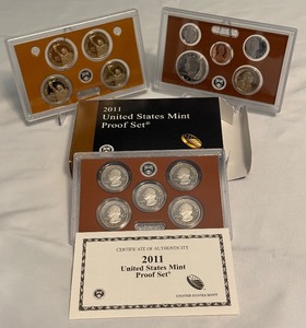 lot 57 image: 2011 Proof Set  - original package with COA