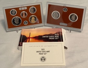 lot 59 image: 2021 Proof Set  - original package with COA