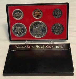 lot 66 image: 1973 Proof Set  - original package with COA