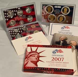 lot 79 image: 2007 Silver Proof Set - original package with COA