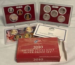 lot 82 image: 2010 Silver Proof Set  - original package with COA