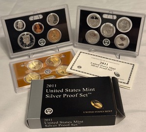 lot 83 image: 2011 Silver Proof Set  - original package with COA