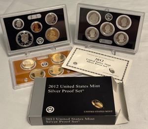 lot 84 image: 2012 Silver Proof Set  - original package with COA