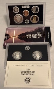 lot 86 image: 2021 Silver Proof Set  - original package with COA