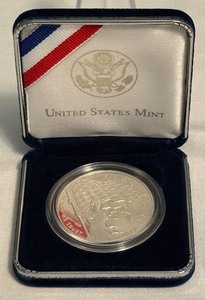 lot 89 image: 2012 P-Star-Spangled Banner Proof Silver Dollar  - original package with COA