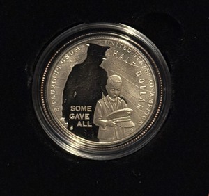 2022 National Purple Heart Hall of Honor Proof Clad Half Dollar - original package with COA