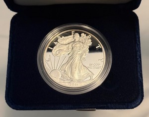 lot 12 image: 2011 W-American Eagle One Ounce Proof Silver Bullion Coin Dollar - original package with COA