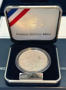 lot 101 image: 2002 W-US Military Academy Bicentennial Proof Silver Dollar  - original package with COA