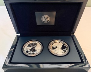 2012 S-American Eagle San Francisco Two Coin Silver Proof Set Large Set - original package with COA