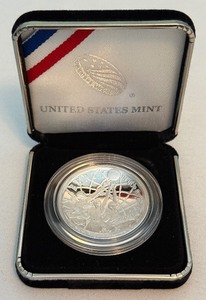lot 24 image: 2020 Basketball Hall of Fame Commemorative Proof Silver Dollar  - original package with COA