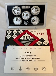 lot 25A image: 2022 American Women Quarters Silver Proof Set - original package with COA