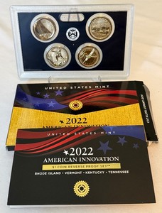 lot 29A image: 2022 American Innovation $1 Coin Proof Set - original package with COA