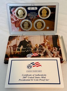 lot 35A image: 2007 Presidential $1 Coin Proof Set - original package with COA