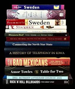 lot 134H image: Variety of Books - Sweden Travel Guides & Minnesota Titles (Lot of 6)