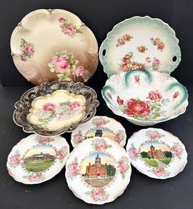 lot 266H image: Assorted Vintage China Dishes including Wheelock Vienna Vintage China Plates
