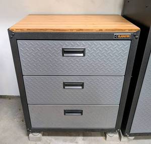 lot 4A image: G - Gladiator 3-Drawer Storage Cabinet - 28 W x 18 D x 33 H