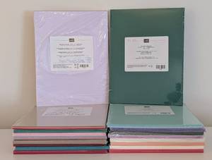 lot 77 image: LS - Stampin Up Cardstock 8.5 x 11 in - Assorted Colors, 24 Sheets Pack