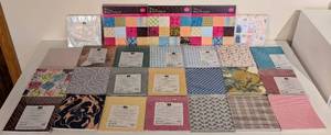 lot 106 image: LS - Memory Boutique Pattern Papers 8x8 & Stampin Up Subtles 6x6 Designer Series Paper - 24 Packs