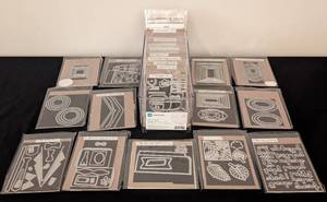 lot 116 image: LS - Papertrey Ink Embossing DiesThinlets Lot - Frames, Borders & Alphabets