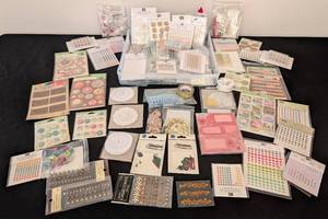 lot 117 image: LS - K&Company Embellishments & BasicGrey Stickers - Scrapbooking Craft Lot