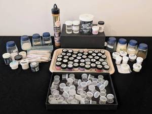 lot 161 image: LLR - Stampin Up Embossing Powder Kit - Midnight Black & Assorted Colors