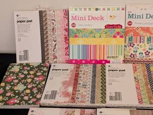 lot 166 image: LS - Craft Paper Pads - 33-Pack Assorted Scrapbook Paper Pads