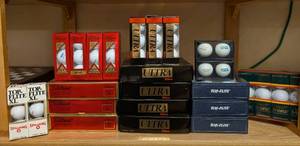 lot 189 image: LS - Titleist DT 90 Golf Balls & Wilson Ultra & Top-Flite XL & Dunlop Maxfli Master - Assorted