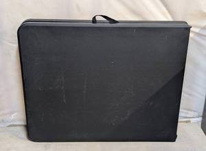 lot 191 image: LS - Black Folding Table - 6 ft x 30 in - Surface Scratches