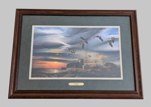lot 197 image: LR - Terry Redlin Silent Sunset Framed Print -