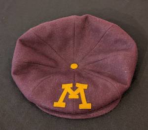lot 207 image: LR - Vintage University of Minnesota Wool Cap - M Logo, Vintage Maroon Cap
