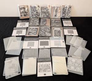 lot 216 image: LR - Crafting Embossing Folders & Dies Lot - Stampin Cut & Emboss, Cuttlebug & Sizzix