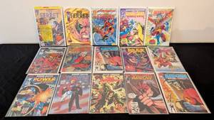 lot 224 image: LR - Malibu Comics Lot - The Ferret, Man of War, Star Slammers, Raver, Arrow, Power & Glory