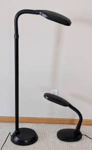 lot 234 image: ML - OttLite Black 47  Floor Lamp & Table Lamp - 2-Piece Set