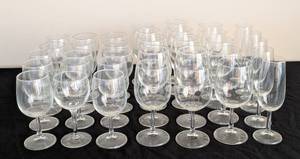 lot 238 image: ML - Stemware Glasses - Assorted Clear Glass