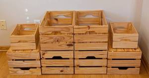 lot 239 image: K - Wood Storage Crates - Assorted Sizes