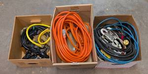 lot 240 image: Assorted Extension Cords & Plugs