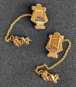 lot 248 image: ML - Terryberry 110-12K Gold-Filled School Pins - Pair (Lot of 2)