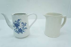 Ironstone Pitcher & Coffee Pot. Vintage/Antique