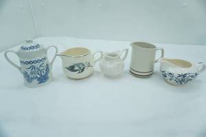 lot 12 image: Antique Willow Blue Transferware Ironstone
