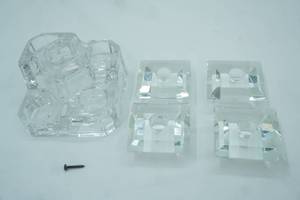 lot 18 image: Crystal Candle Holders