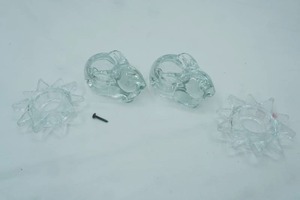 lot 19 image: Crystal Candle Holders