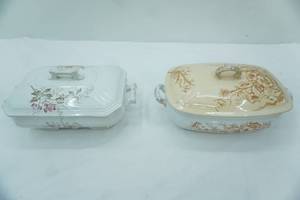 lot 24 image: Vintage Royal Ironstone China. England. Casserole Dishes with Lids