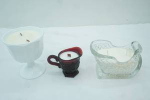 lot 77 image: Vintage Glassware Candles