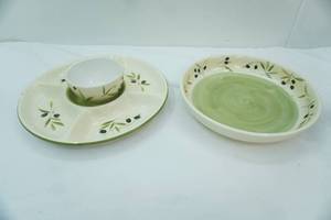 lot 93 image: Hand-Painted Stonemite Dishware