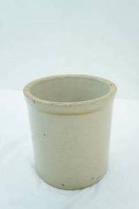 lot 110 image: Antique Stoneware Crock 8 tall and 7.5 wide